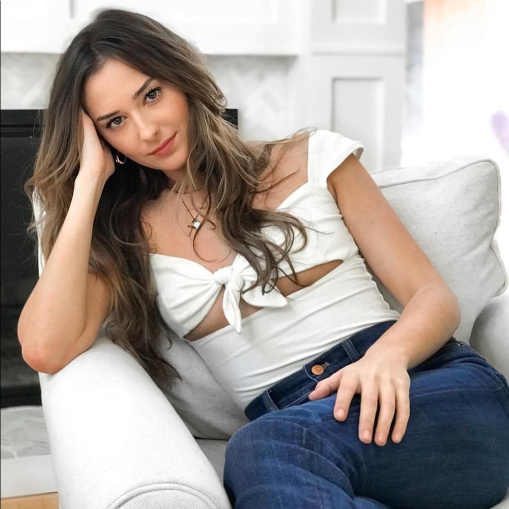 White Underboob Urban Outfitters Bodysuit